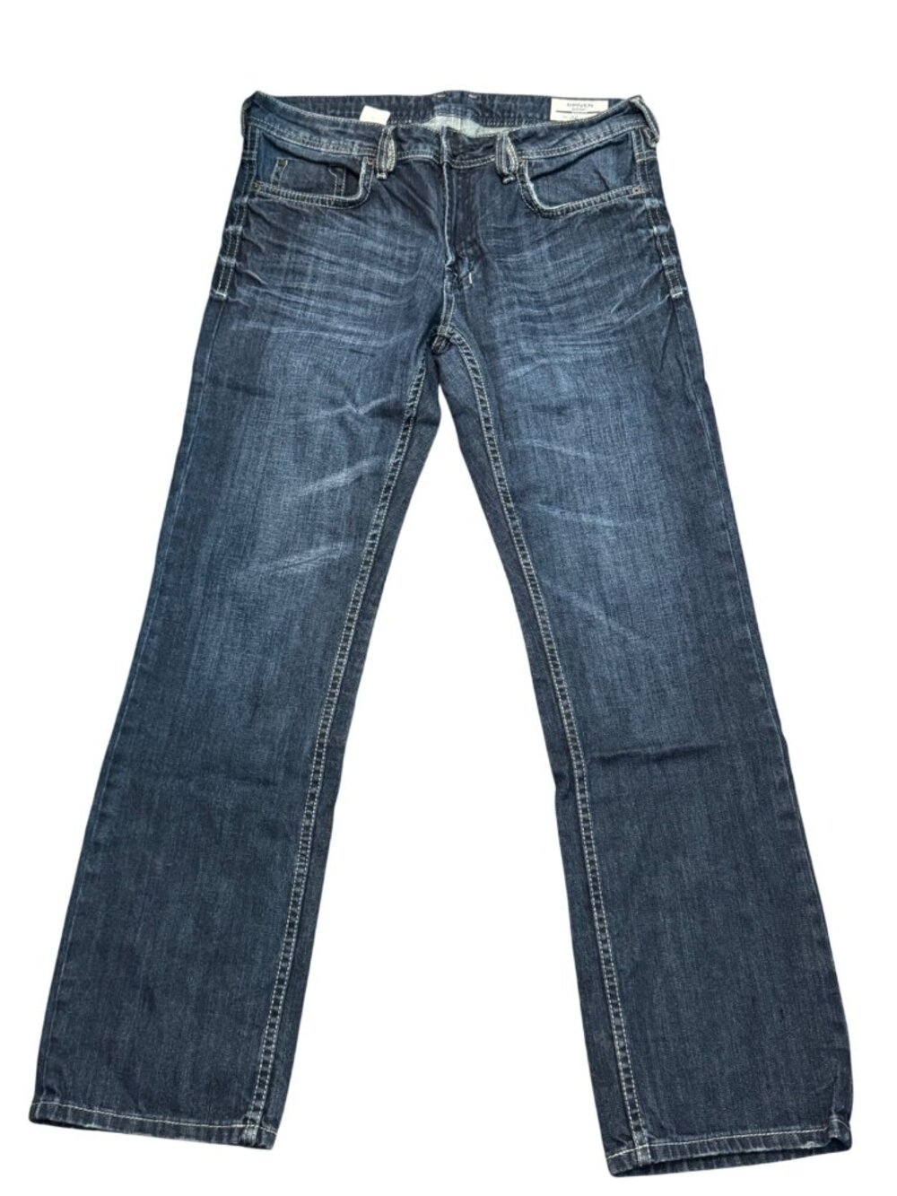 Buffalo David Bitton Mens Straight Leg Jeans W32 L32 100 Cotton Dark Wash Preown